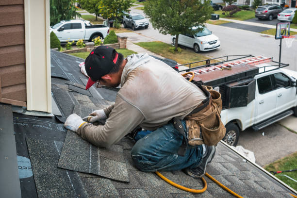 Professional Roofing technician working in La Crosse, VA